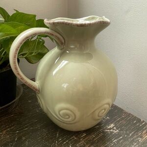 Light green serving pitcher